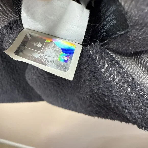 The North Face Indi 2 Women’s Size Medium Hooded Gray Fleece Jacket Full Zip - Picture 11 of 13